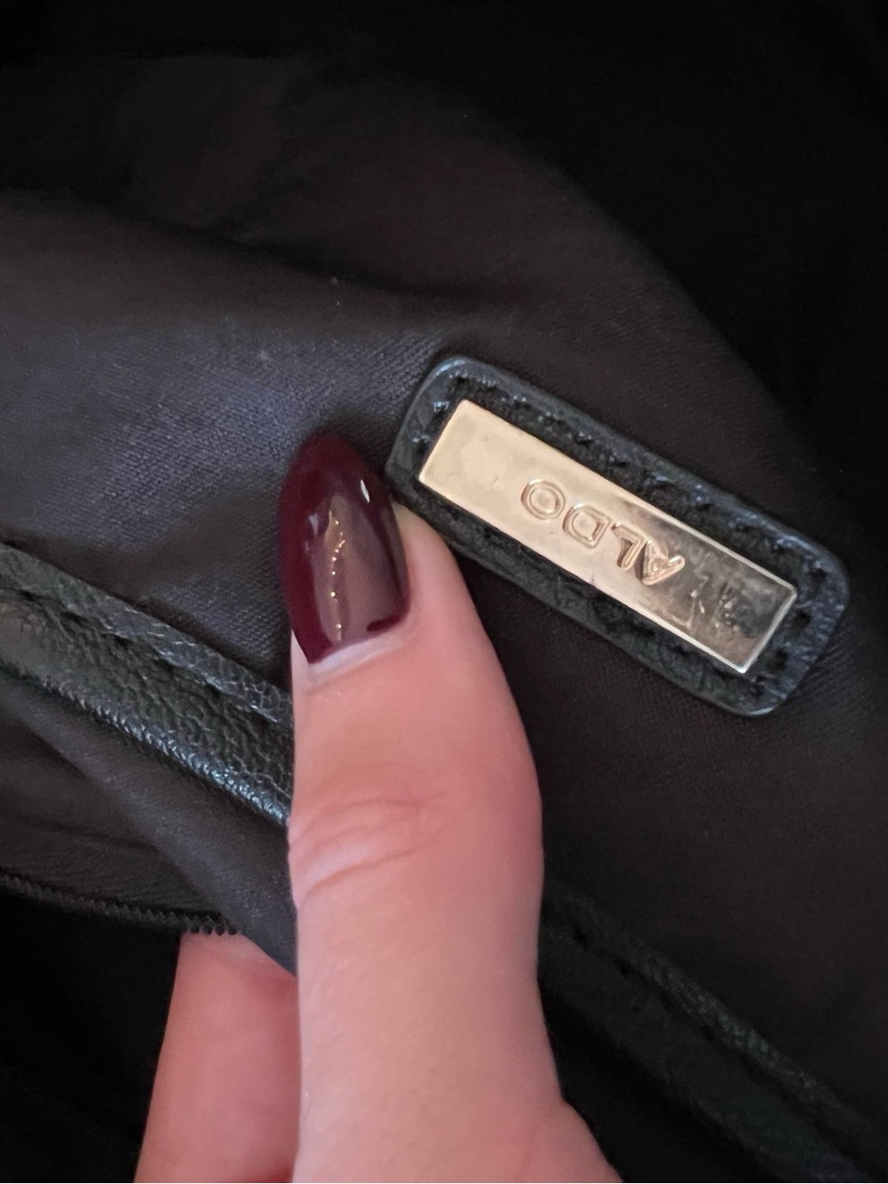 Aldo Black Tote with Gold Hardware - Picture 6 of 8